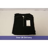 Eight Dreams Women's Half Zip Sweatshirt, Black, One Size to Size 16