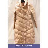 Liu Jo Padded Long Feather Coat, Cloud Pink, UK 6