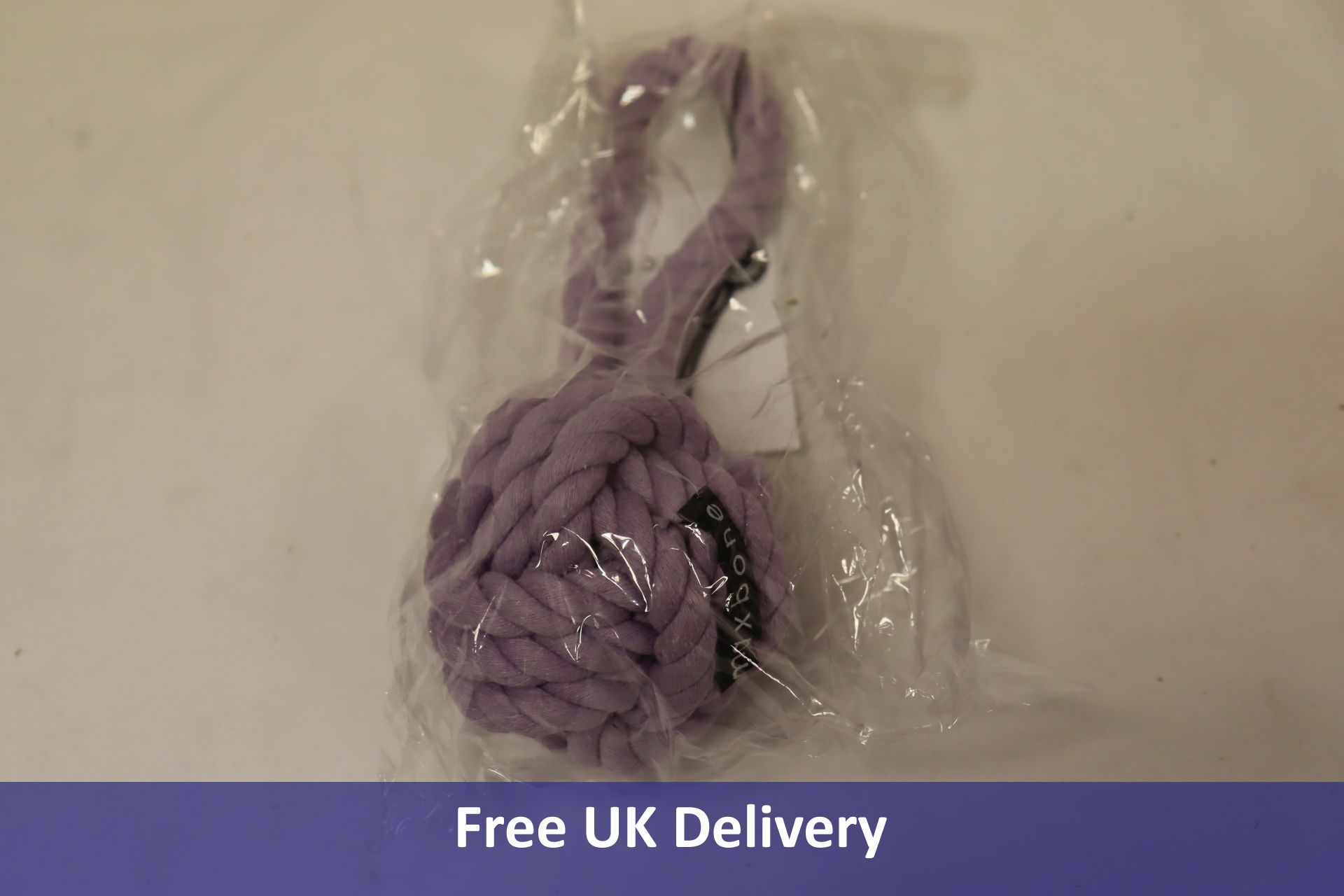 Six Maxbone Large Twisted Rope Dog Toys, Purple