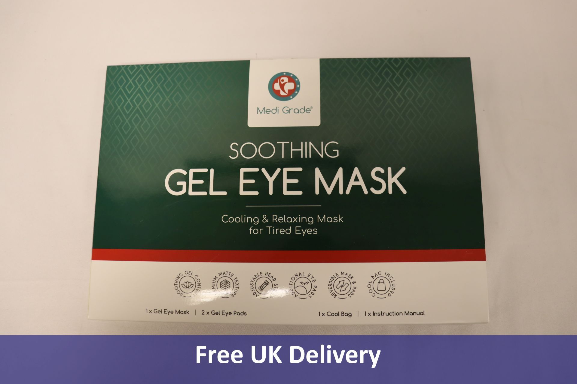 Twenty Medi Grade Soothing Gel Eye Mask Sets to include 1x Gel Eye Mask, 2x Gel Eye Pads, 1x Cool Ba