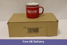 Forty-eight Beefeater Gin Enamel Mugs