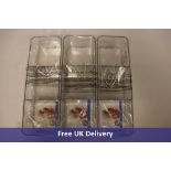 Six iDesign Clarity Interlocking Drawer Organizers, Clear, 4 x 12 x 3 Inches, 41710