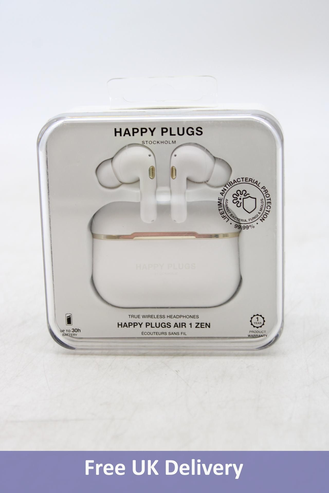 Happy Plugs Air1 Zen In Ear True Wireless Bluetooth Earphones, White, Untested