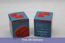 Two Vimpex Banshee Excel Lite Conventional Sounder LED Beacon, Red Body, Red Lens. Box damaged
