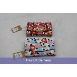 Six Gionni Naina Floral Purses to include 3x Red, 3x Navy