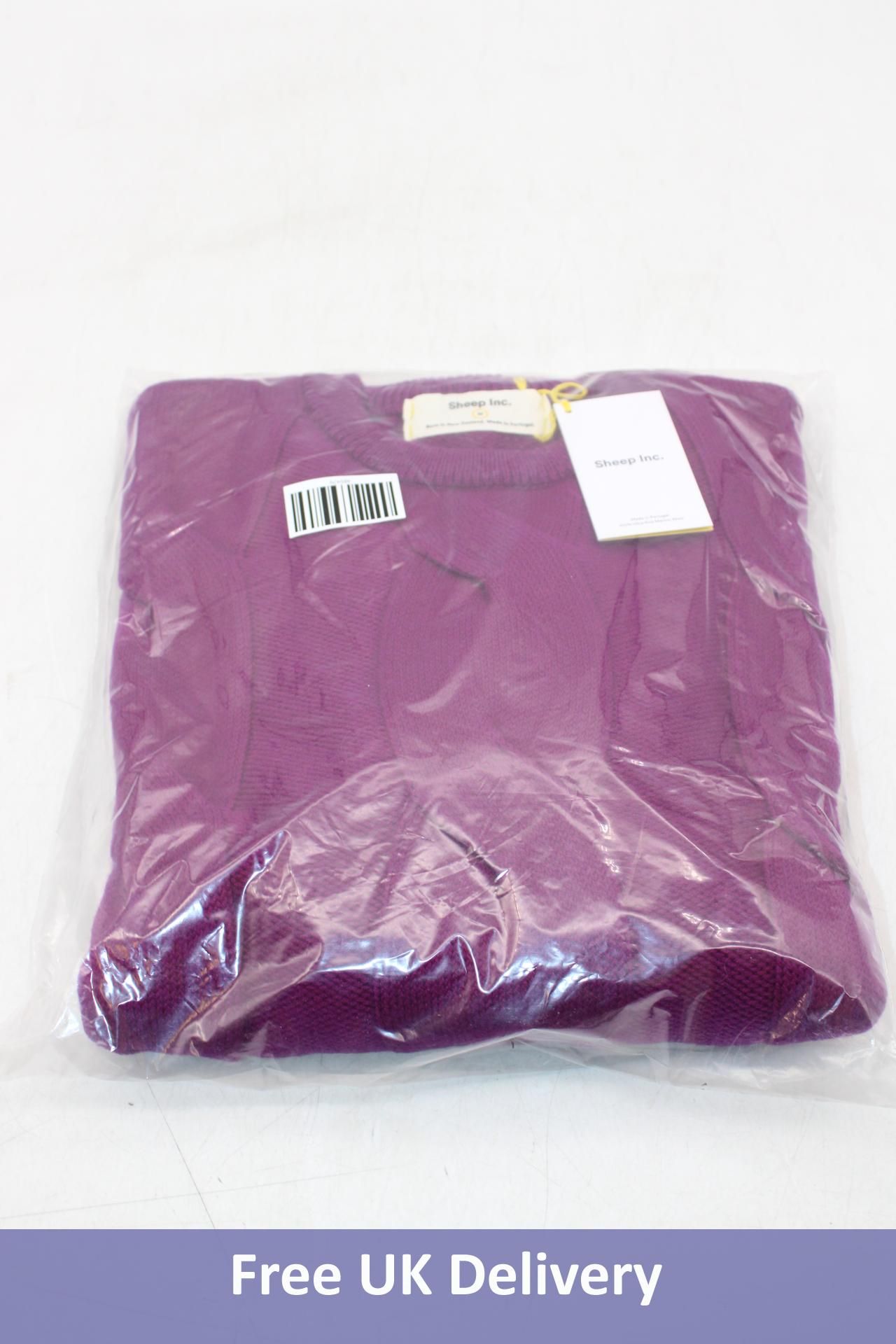 Sheep Inc The Cable Knit Jumper, Royal Purple, Size M