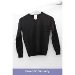 Eight Uniform Plus Women's V-Neck Jumpers, 50% Cotton, 50% Acrylic, Black, Size 34