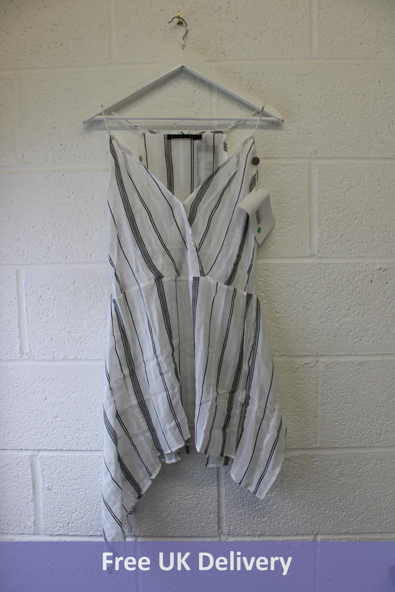 Paula Hermanny Women's Yola Gilda Wrap-Effect Cotton-Blend Jacquard Mini Dress, White, Size S