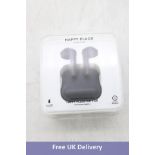 Two Happy Plugs Air1 Go In Ear True Wireless Bluetooth Earphones, Black, Untested, 1x Box damaged