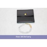 Darkai Paperclip Pave Two-tone Bracelet, 18K Gold Plated