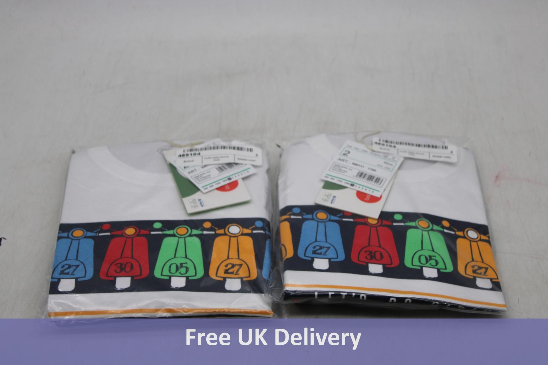 Four Boboli Boys Scooter T-Shirt and Shorts Sets, Multi Colour, Age 4