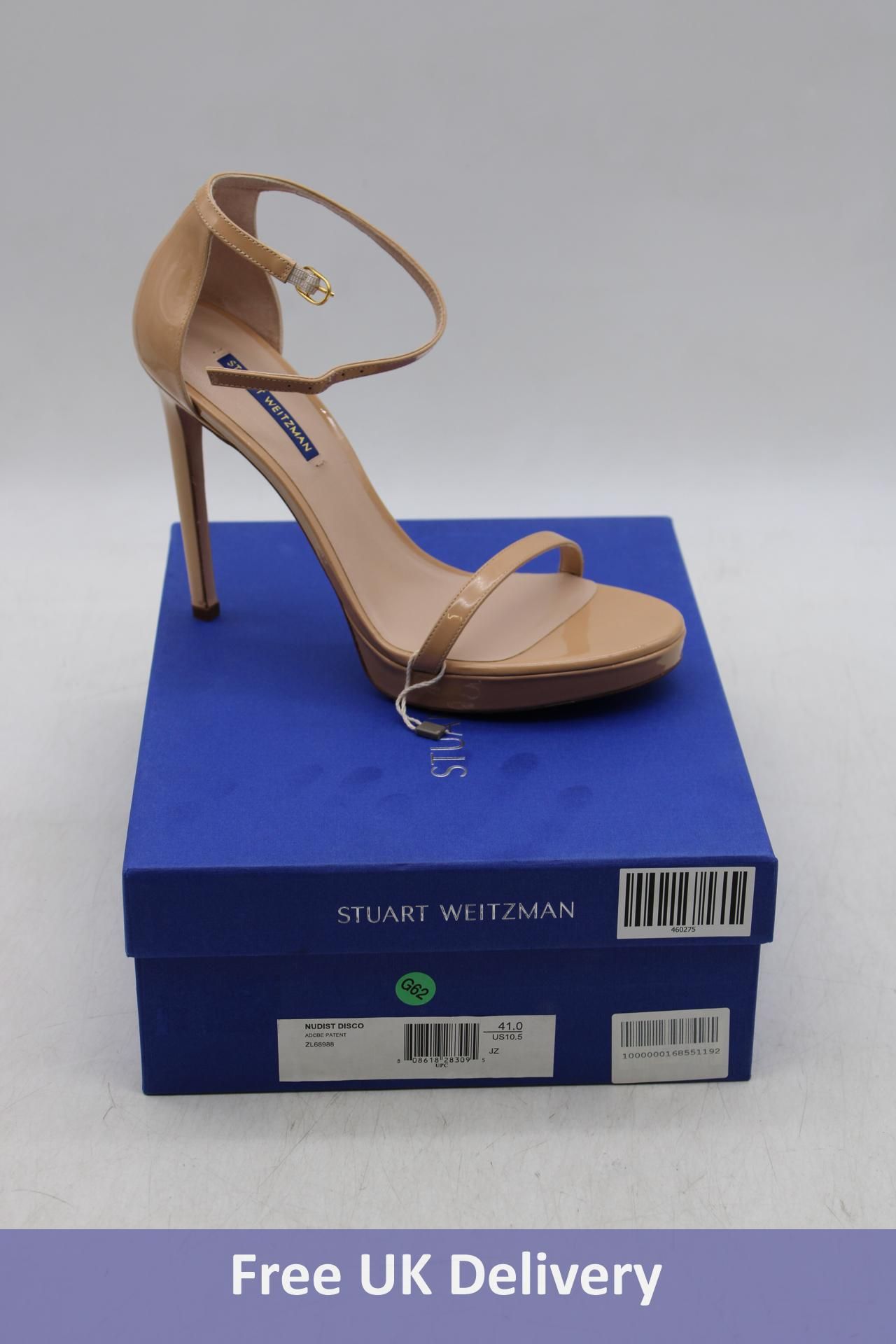 Stuart Weitzman Women's Nudist Disco Sandal, Beige, EU 41