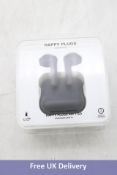 Two Happy Plugs Air1 Go In Ear True Wireless Bluetooth Earphones, Black, Untested. Box damaged