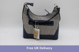 Gionni Arabella Striped Canvas Hobo Bag, Navy/Cream