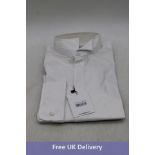 Two Limehaus Men's Regular Fit Shirt, White, Size 17