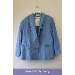 Sleeper Women's Dynasty Linen Blazer, Blue, Size XL