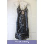 Burberry Women's Melina Chain Trim Fringed Cocktail Dress, Black, EU 42