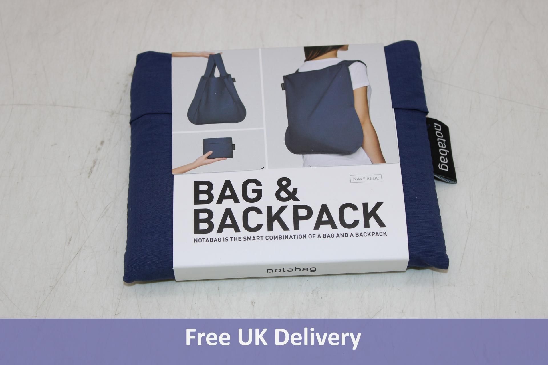 Five Notabag Bag & Backpack, Navy Blue