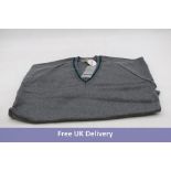 Five Magic Fit Men's V-Neck Cotton Pullover Jumper, Grey, Size 36