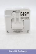 Two Happy Plugs Air1 Go In Ear True Wireless Bluetooth Earphones, White, Untested