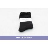 Fifteen pairs of Calvin Klein Women's Roll Top Socks, Black, One Size