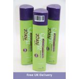 Three bottles of Floractive Force Therapy Total Brushing Shampoo, 1 Litre