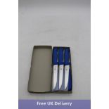 Six Victorinox Flexble Curved Bone Knife Fibrox, Blue. OVER 18's ONLY