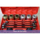 Professional Pull Press Sleeve Kit, Remove Bushes Bushing Bearings Seals, 26 pcs, Red