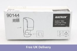 Two Katrin System Toilet Dispenser with Core Catcher, White, 90144