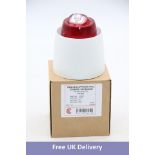 Eleven EN54-3 & 23 Approved Wall Sounder/VAD Beacon, White with Red Lens