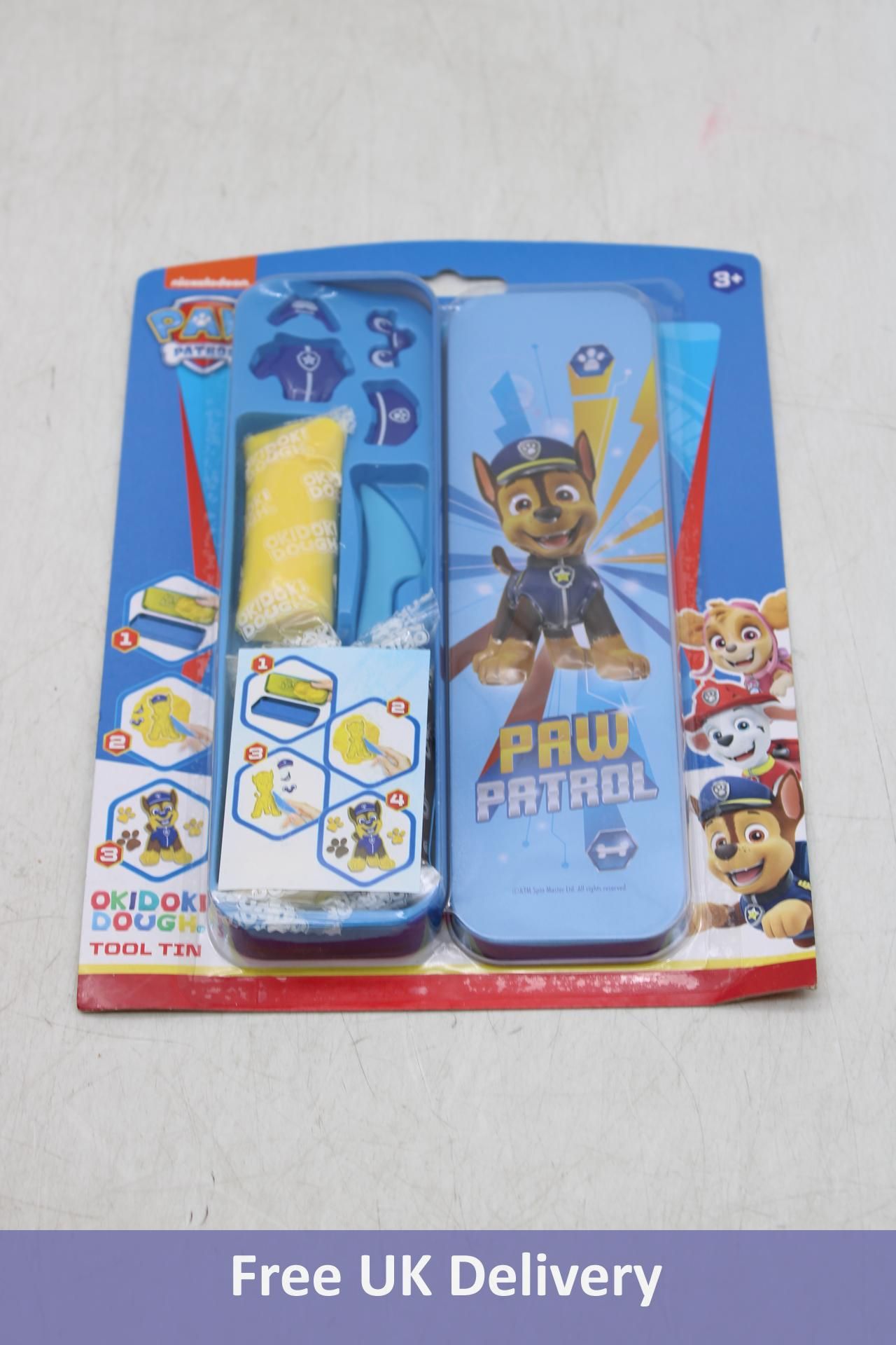 Twelve Paw Patrol Oki Doki Dough 3D Tin Case & Accessories