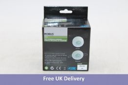 Ten Robus IP20 Recessed/Surface Mounted PIR Sensors, White