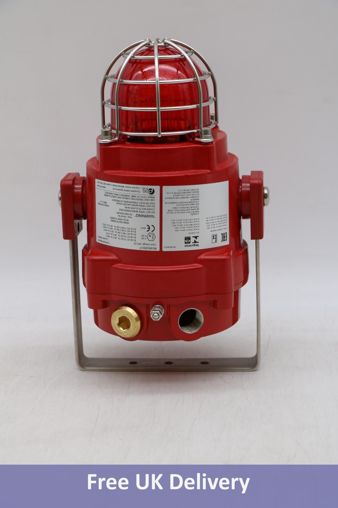 E2S BExBG05 Series Red Xenon Beacon, for Use In Flammable Gas and Dust Atmospheres, 24V DC BExBG05DP