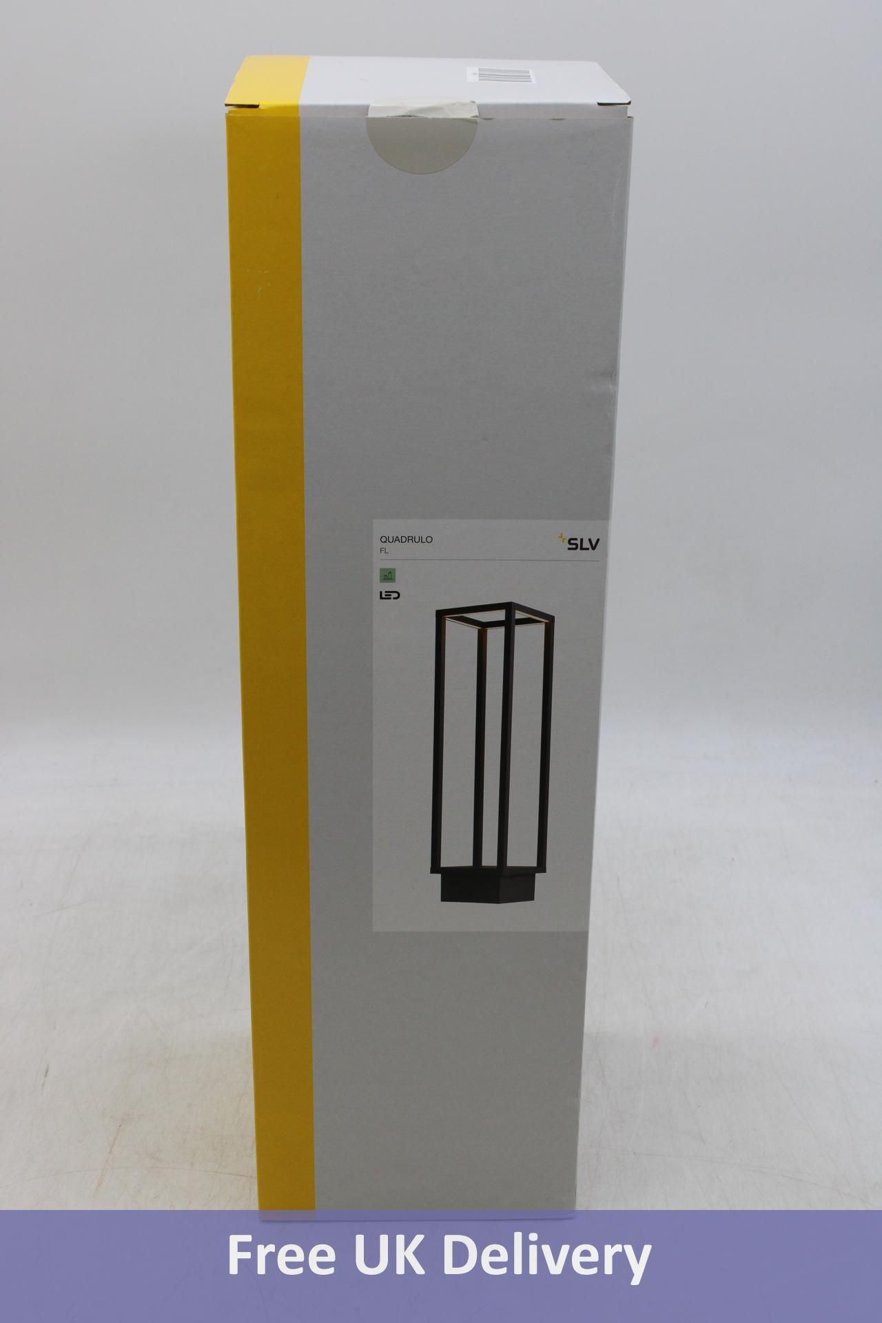 SLV Quadrulo LED Outdoor Bollard Light, Anthracite, Height 530mm x Width 140mm x Depth 140mm