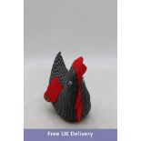 Five Talierka Chicken Door Stops, Purple/Red