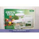 Green Star Gold GP-E1503 Twin Gear Slow Juicer, White. Box damaged