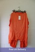 Ten Vivre Moda Women's Harem 2-Piece Oversized Tunic Top & Trousers Set, Orange, One Size