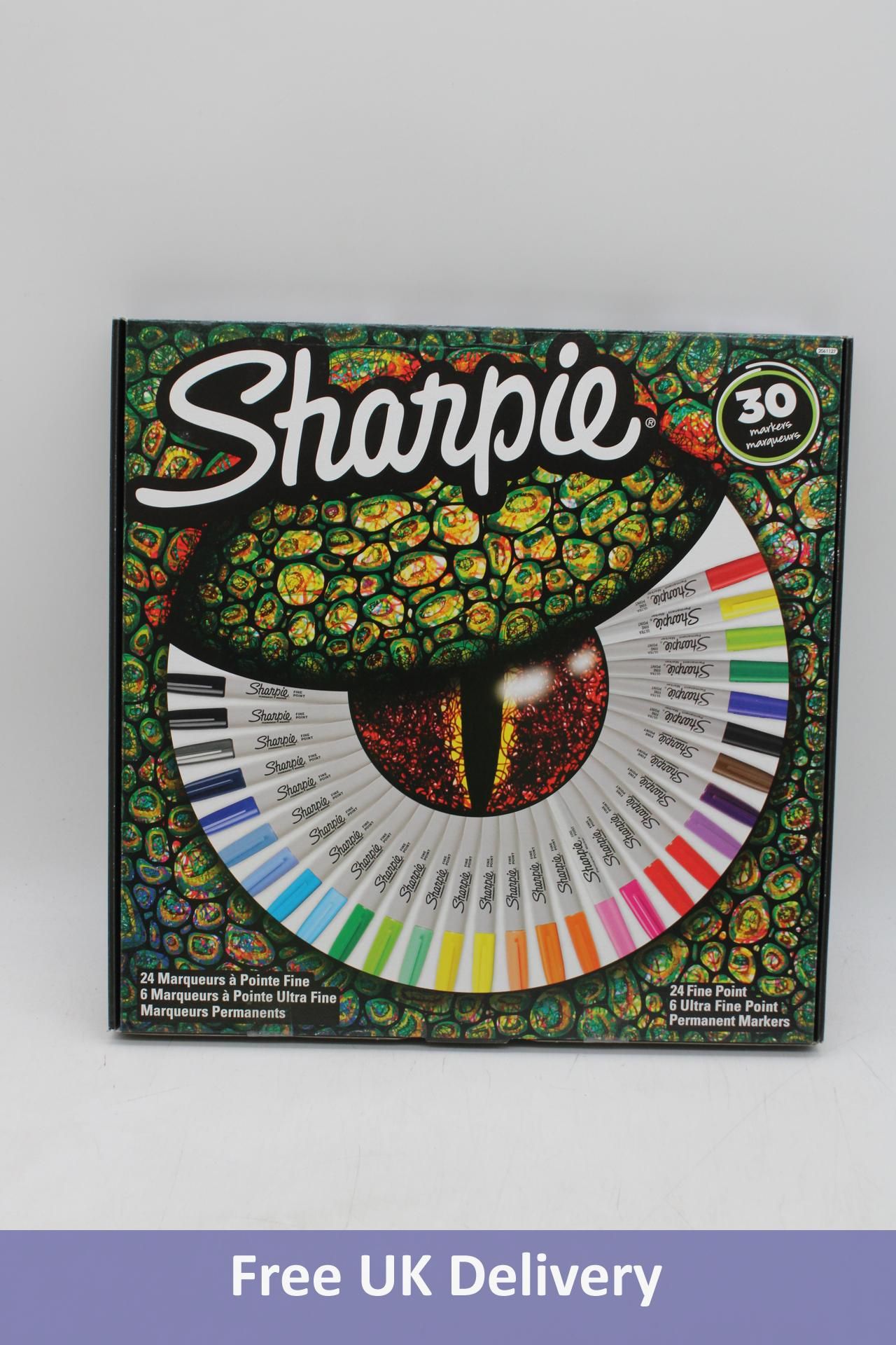 Five Sharpie Permanent Marker Sets, Exclusive Colour Assortment, Fine & Ultra Fine Points, 30 Pieces