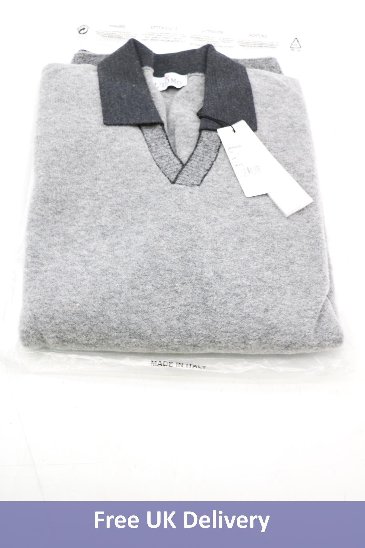 L'uomo Wool Blend Sweater, Grey, Size M