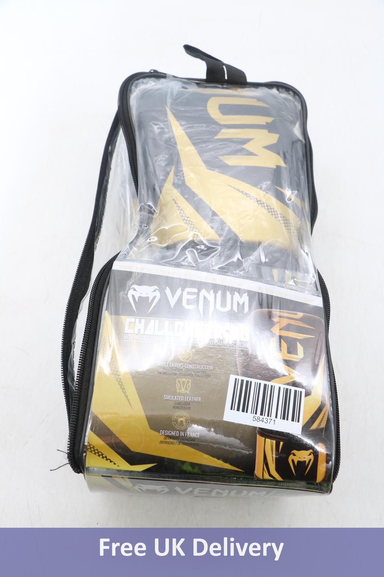 Venum Contender 2.0 Boxing Gloves, Black/Gold, Size 10oz