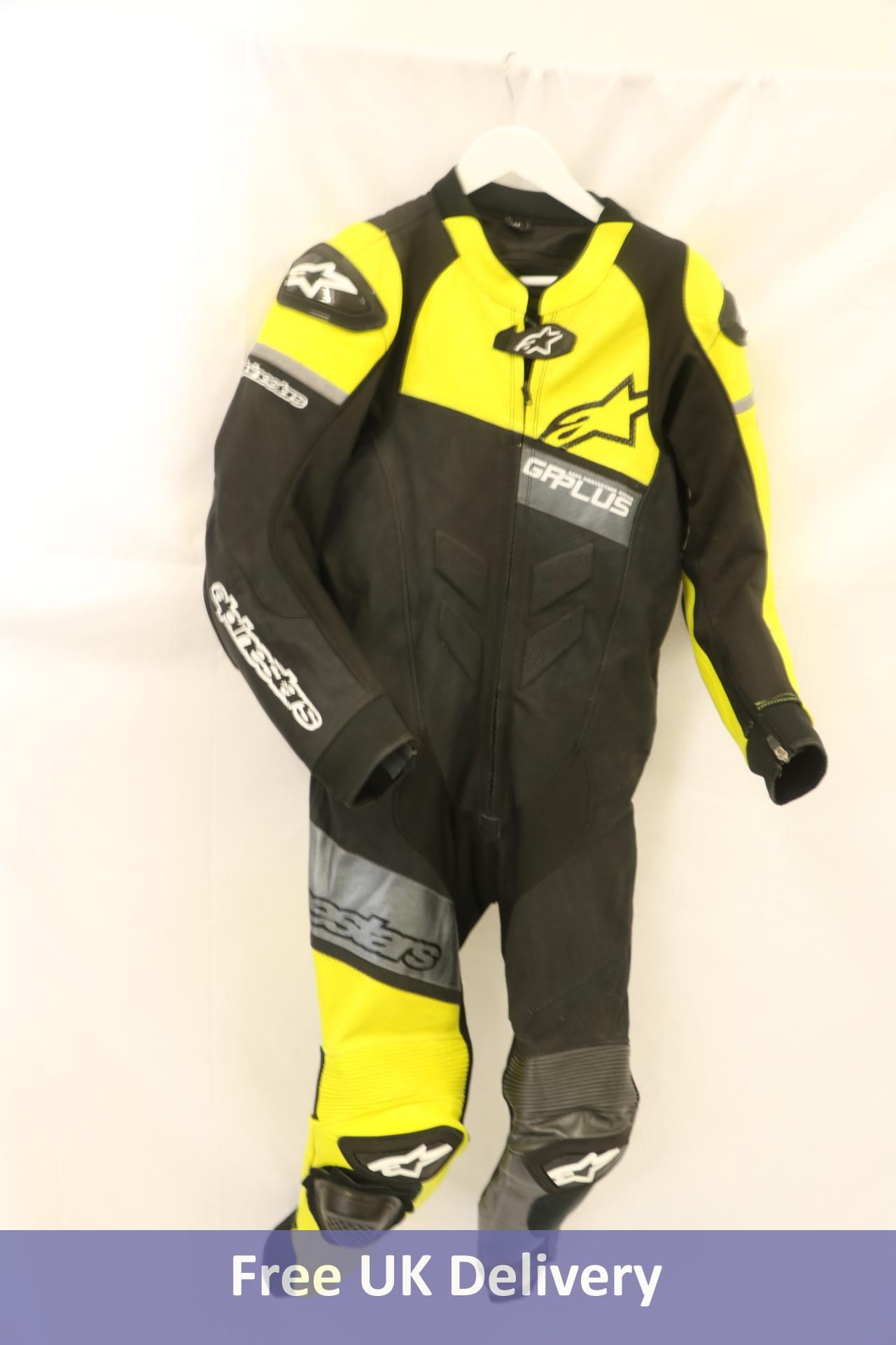 Alpinestars One Piece Kids Racing Leathers, Yellow/Black, Size M, No Knee Sliders