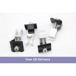 Eighty Fastensol Universal Clamps, Black with Silver Nut
