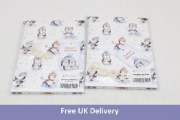 Thirty packs of Absolutely Yours Christmas Gift Wrap, Cute Penguin