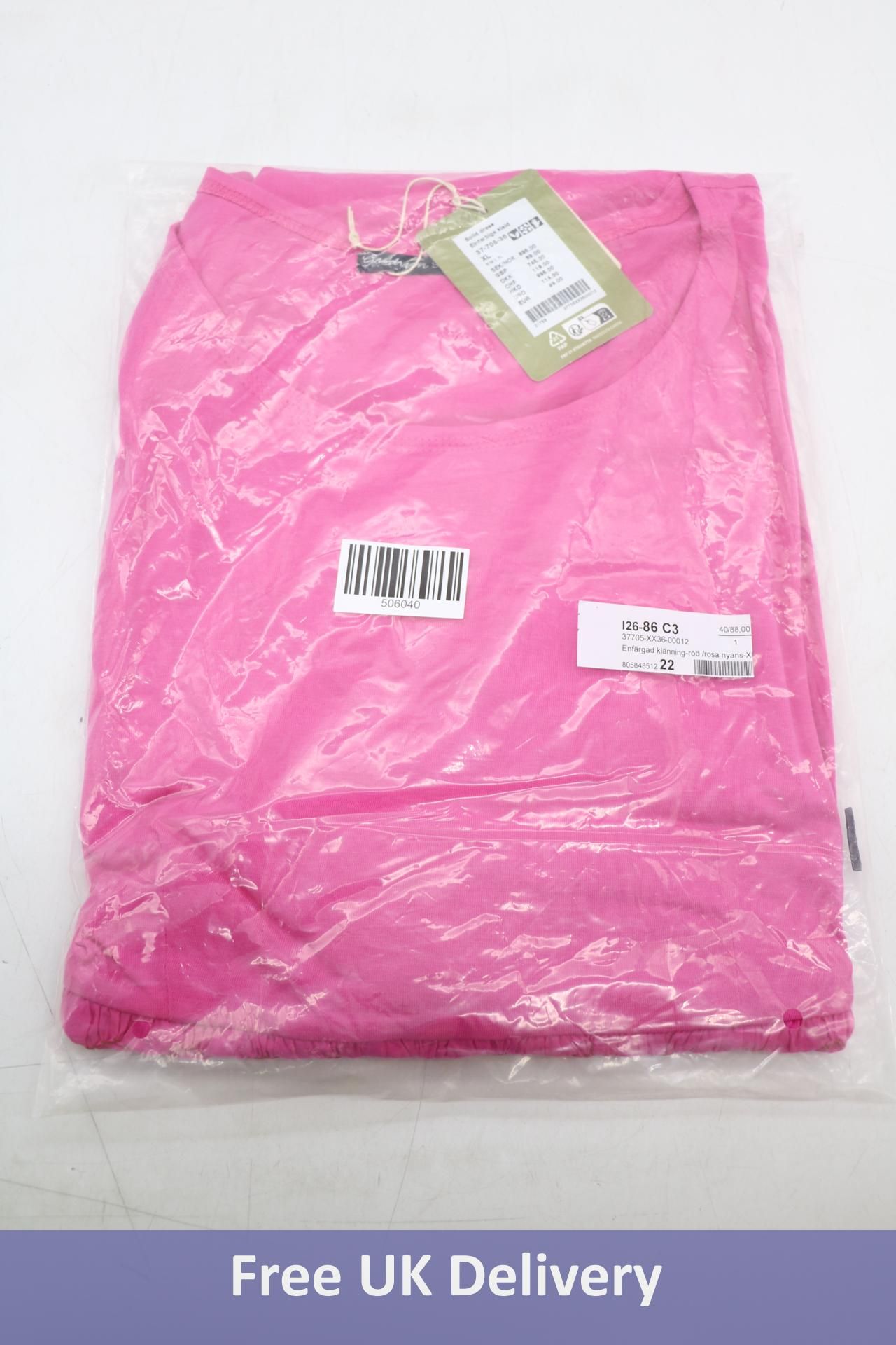 Swedish Design with Green Soul Solid Dress, Pink, Size XL