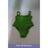 Arket 14 One Piece Swimsuit, Green Bright, Size EU 38