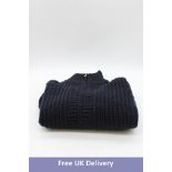 Superdry Chunky Zip Through Sweater, Navy/Black Twist, Size L
