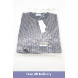 L'uomo Wool Blend Sweater, Navy/Grey, Size XXXL
