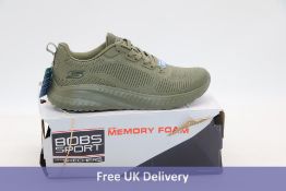 Skechers Women's Bob Squad Chaos Face Off Trainers, Olive, UK 5. Box damaged