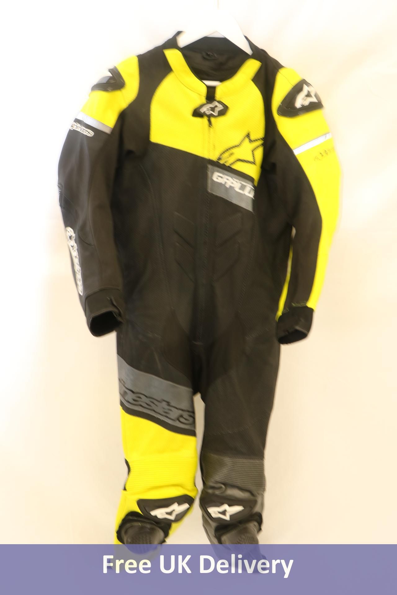 Alpinestars One Piece Kids Racing Leathers, Yellow/Black, Size M, No Knee Sliders