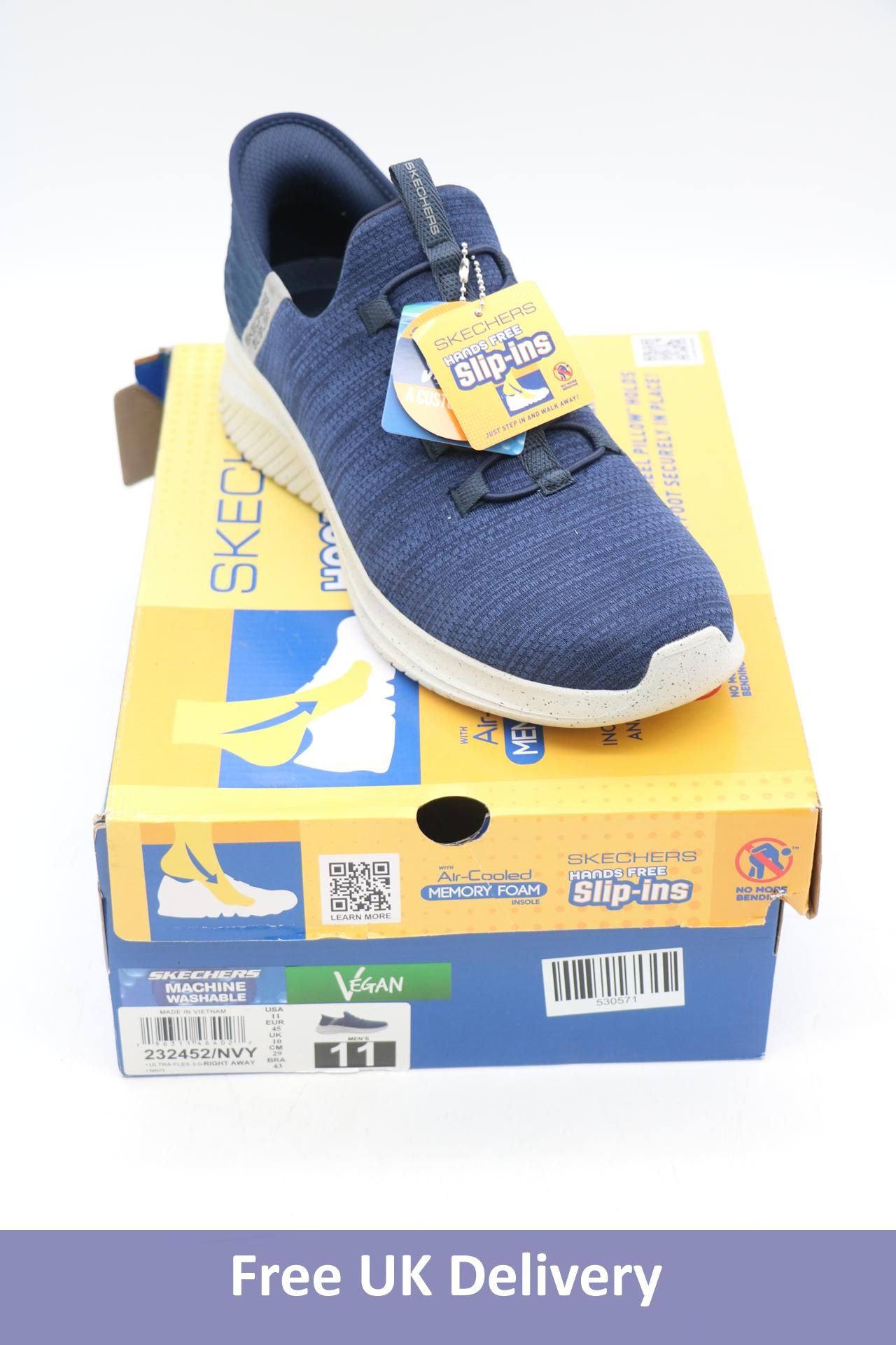 Skechers Ultra Flex 3.0 Right Away Trainers, Navy, UK 10